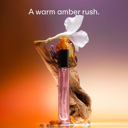 PHLUR Afterglow Perfume for Women & Men, 9.5 mL – Warm Amber Vanilla Eau de Parfum, Citrus Apricot Coconut Fragrance with Lavender Milk, Sandalwood & Cashmere Woods