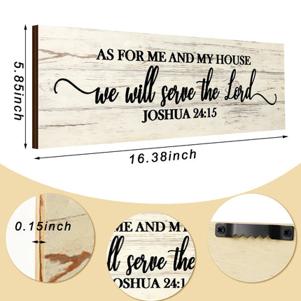 As for Me and My House We Will Serve Wall Sign, 17 X 6 Inch, Joshua