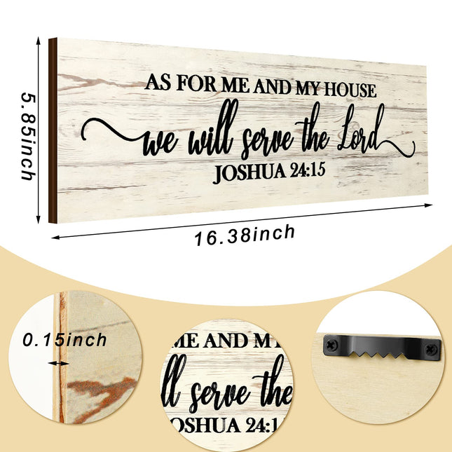 As for Me and My House We Will Serve Wall Sign, 17 X 6 Inch, Joshua - photo 2