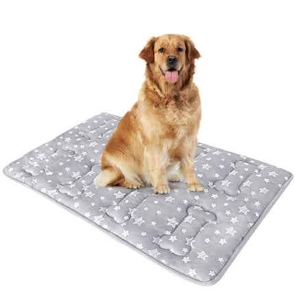 Dog Crate Bed Mat (36" X 23"), Soft Dog Bed Pad Mat with Cute Stars