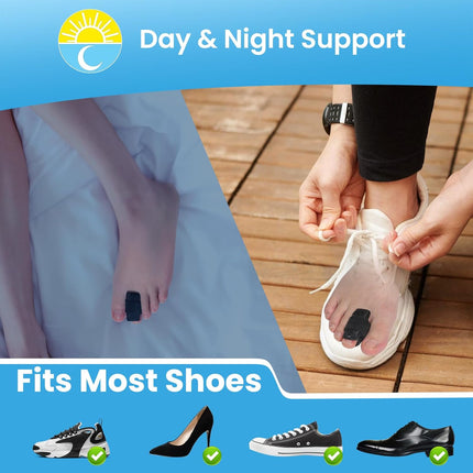 Hammer Toe Straightener - 2Pcs Hammer Toe Corrector for Women & Men - Toe Splints Relief for Hammer, Bent, Curled, Broken Support - Toe Wraps for Standing, Resting, Walking