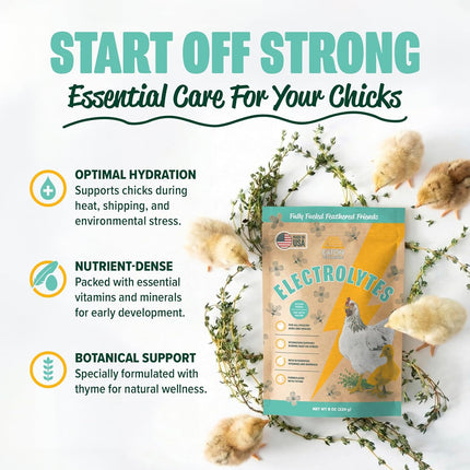 Eaton Pet & Pasture Poultry Electrolytes Powder for Chickens & Chicks – Hydration & Stress Support Supplement with Vitamins, Minerals & Amino Acids – Electrolyte Mix for Backyard Poultry Flocks