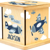 Wooden Piggy Bank for Kids and Adults, Personalized Gift Handmade in USA by