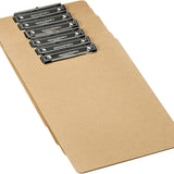 Hardboard Office Clipboard, Low-Profile, Letter Size, 9" x 12.5", Brown, 6-Pack