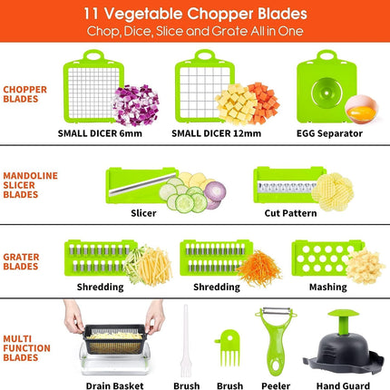 Grey Vegetable Chopper with Interchangeable Blades - photo 5
