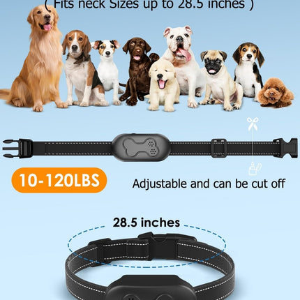 Dog Shock Collar with Remote Control for Dogs 10–120lbs, IPX7 Waterproof Dog Training Collar with Security Lock, 4 Safe Training Modes, Rechargeable Long Battery Life for Small Medium Large Dogs Gry