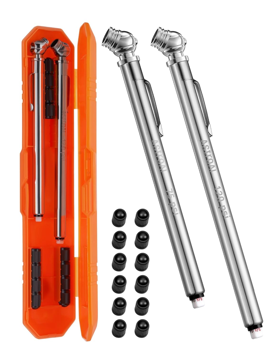 Pencil Tire Pressure Gauge 2 Pack (10-75PSI