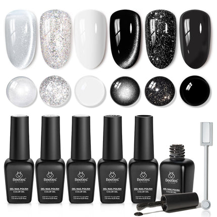 Jelly Gel Nail Polish Set, 6 Colors