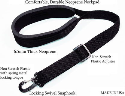 Purple Neoprene Padded Saxophone Strap with Locking Swivel Snaphook - photo 3