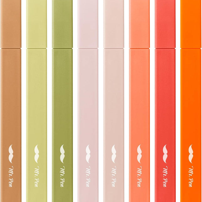 Aesthetic Highlighters, 8 Pack, Chisel Tip, Autumn Earth, Cute Highlighters Assorted Colors, Back to School Supplies