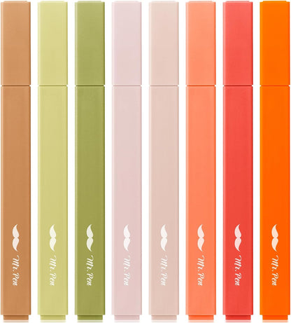 Aesthetic Highlighters, 8 Pack, Chisel Tip, Autumn Earth, Cute Highlighters Assorted Colors, Back to School Supplies