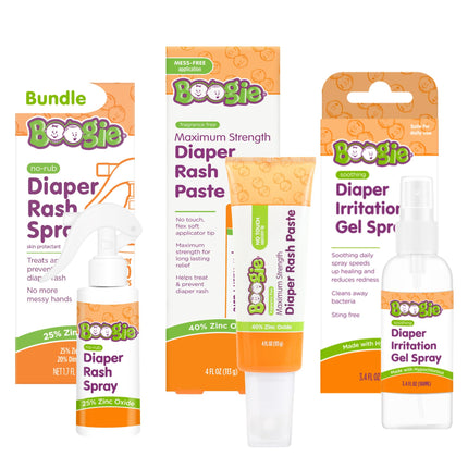 Diaper Rash Relief Bundle, No-Rub Spray & Maximum Strength Paste