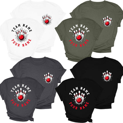 Custom Bowling Shirts for Men and Women Personalized Bowling Team Shirts with Name Gifts for Bowlers Bowling Night Tshirt Bowler League Tshirt