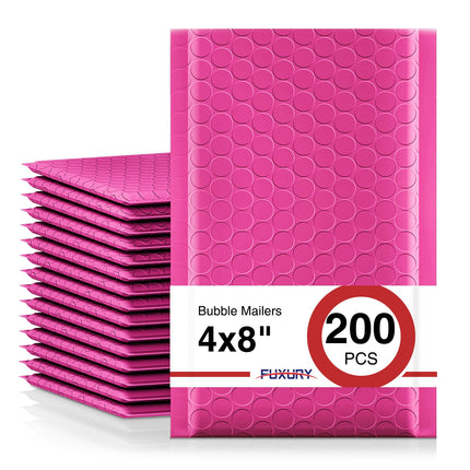 Black Bubble Mailers 4x8" 200 Pack Waterproof Padded Envelopes