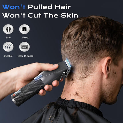 Hair Clippers for Men, Professional Cordless Hair Cutting and Trimmers Set with 7500RPM Powerful Motor & LCD Display, Mutil Function Mens Electric Hair Grooming Shaver Kit for Nose, Face, Body, Beard