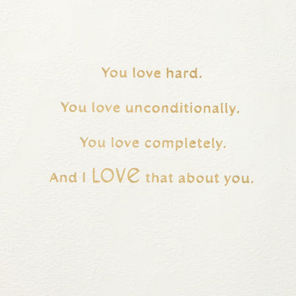 Hallmark Romantic Mother's Day Card for Wife, Girlfriend or Partner (I Love the Way You Love) Rainbow Lettering on White