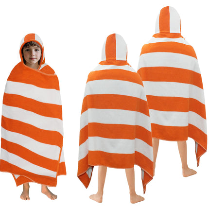 Hooded Bath Towel Wrap - 100% Cotton Soft Hooded Kids Towel