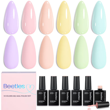 Set de esmalte en gel marrón, colección Toasty Aroma, 6 colores de otoño