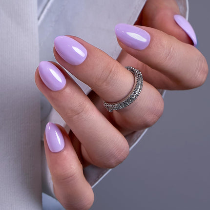 Extra Short Almond Press On Nails, Blush Veil Nude Pink, Soft Gel