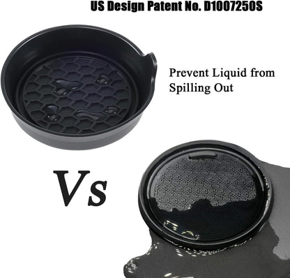 Universal Waterproof Non-Slip Car Cup Coasters, 2 Pack Black - photo 5
