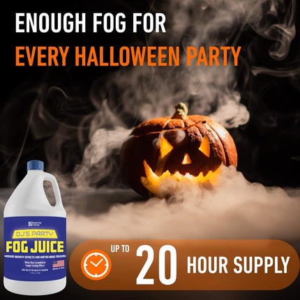 ESSENTIAL VALUES Fog Machine Fluid (128 FL OZ / 1 Gal) Fog Juice Long-Lasting Medium Density Liquid for Water Based Foggers, Perfect for 400 Watt to 1500 Machines, Outdoor or Indoor, Made in USA