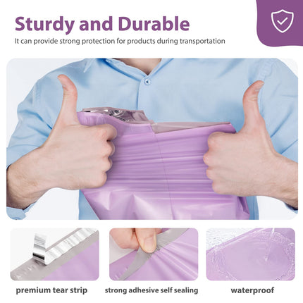 Bolsas de envío Poly Mailers 10x13 Inch 50 Pcs, para ropa, morado