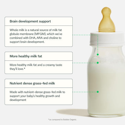 Whole Milk Grass Fed Powder Baby Formula with Iron, DHA and ARA, 14.1 oz - photo 4
