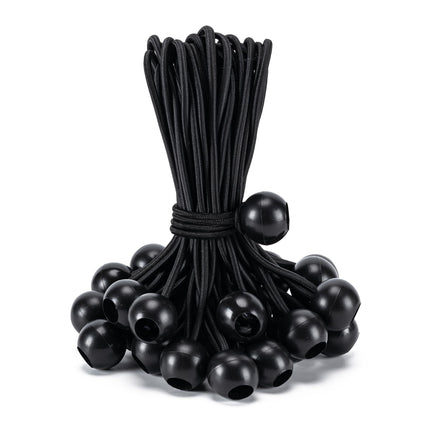 30 Pack Ball Bungee Cord, Heavy Duty Bungie Cord Balls (6",Black/White) - photo 17