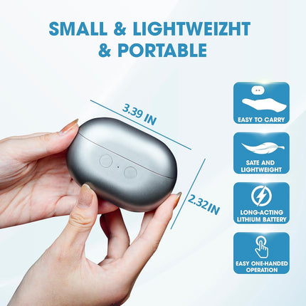 2026 Upgraded 3-in-1 Electric Nail Clipper with LED Light, Automatic Nail Trimmer Cutter, Trim Grind Polish, USB-C Rechargeable, Two-Speed Control for Seniors, Adults, Kids
