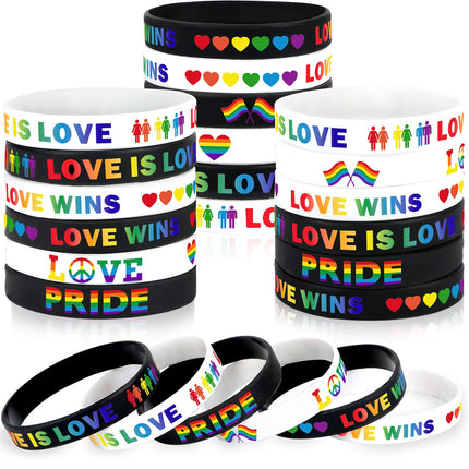 42pcs Breast Cancer Awareness Accessories Silicone Bracelets