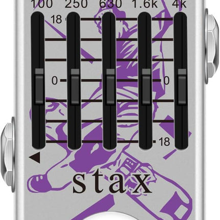 Stax 5-EQ Band Parametric Equalizer (100Hz 250Hz 630Hz 1.6kHz 4kHz) Provides ±18dB for Each Band EQ Seeker for Guitar True Bypass