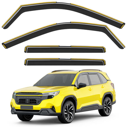 in-Channel Extra Durable Window Rain Guards for Chevy Silverado/GMC Sierra 1500 2019-2026 Crew Cab,Window Deflectors,Vent Visors,Side Window Shades, Truck Accessories-4pcs
