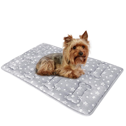 Dog Crate Bed Mat (36" X 23"), Soft Dog Bed Pad Mat with Cute Stars