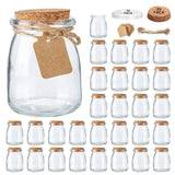 7 oz Glass Jars with Lids,Mini Yogurt Jars 30 Pack, Apothecary Jars