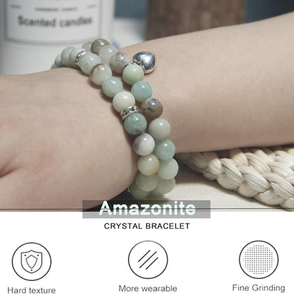 2Pcs Healing Crystal Bracelets for Women Handmade Beaded Bracelet Healing Prayers Crystal 8mm Natural Stone Beads Bracelet Stress Relief Get Well Soon Gifts
