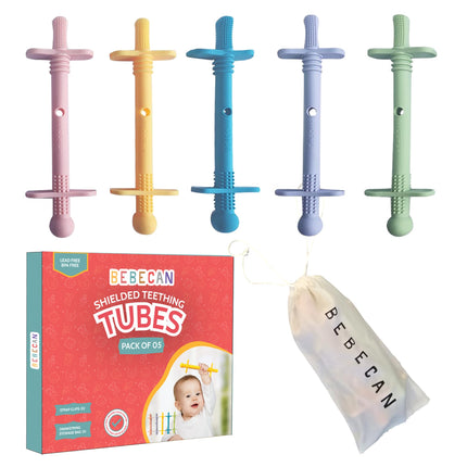 Teething Sticks for Babies 36+ Months – Soft Silicone Teething Aids, Infant Oral Soothing Relief Back Molars, Multicolor 6-Pack