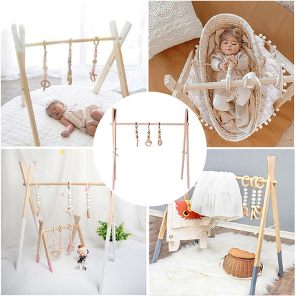Wooden Play Gym Babys - Eco-Friendly Pine Wooden Frame, Babys Play Gym | Engaging Toys for Children's Clothing Stores, Decorative Items, Crafts