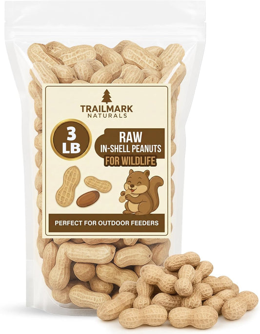 3 lb Raw In-Shell Peanuts for Squirrels, Birds and Wildlife