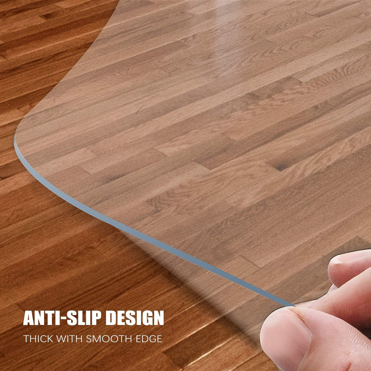 Clear Chair mat for Hardwood Floor 30 x 48 inches Transparent Floor Mats Wood/Tile Protection Mat for - photo 5