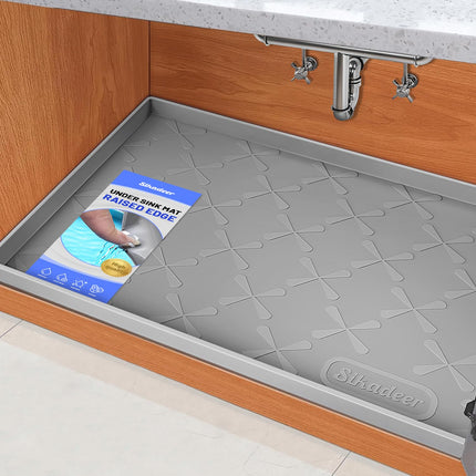 Tapete impermeable para debajo del fregadero 34" x 22", tapete de silicona para cocina