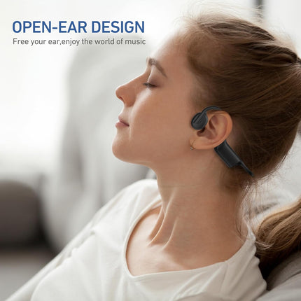 Bone Conduction Headphones Bluetooth 5.4 Open Ear Headphones with Mic, Wireless Earphones, Sports Earphones 12H Playtime, IPX6 Waterproof Headset for Running,Cycling, Hiking, Driving