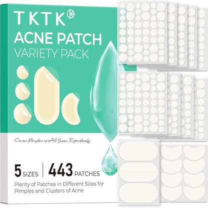 443 Count Pimple Patches for Face, Hydrocolloid Acne Patch Bulk