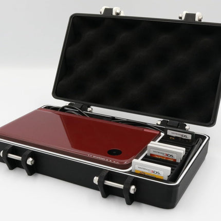 DSi XL Compabitble Rugged Protective Carrying Case with Removable Flexible TPU Cushion, Foam and O-ring for Full System Protection