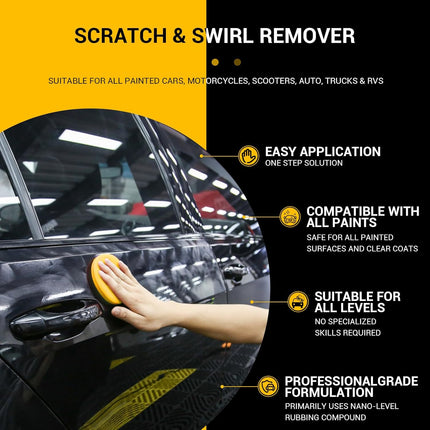 Car Scratch Remover for Vehicles – Scratch Repair Wax & Polishing Compound, Removes Light Scratches, Swirls & Scuffs, Car Paint Restorer, Safe for Cars, SUVs, Trucks & Motorcycles 100ML