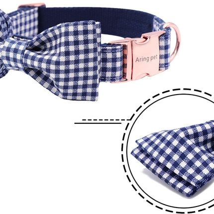 ARING PET Bowtie Dog Collar Adjustable Collars with Bow Tie for Small Medium Large Boy Girl Dogs