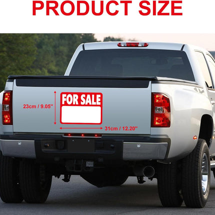 2 Pcs Magnetic FOR SALE Signs for Vehicles, FOR SALE Sign Car, Magnet Signs for Vehicles/Trunk/Yard/House/Garage, Dry Erase Sheet, Reusable, High Visibility, 12.2''*9.06'', Included 4 Extra Adhesive Pads
