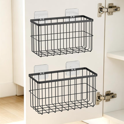 2-Pack Adhesive Cabinet Door Organizer, 5.9" Inside Cabinet Storage