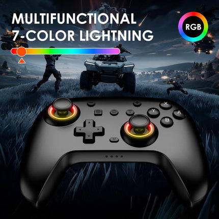 Switch Controllers 2 Pack with Charging Dock, Switch 2 Controller for Nintendo Switch/Switch 2/Lite/OLED, Wireless Switch 2 Pro Controller with RGB/Wake up/6-Axis Gyro/Dual Vibration/Turbo/Screenshot
