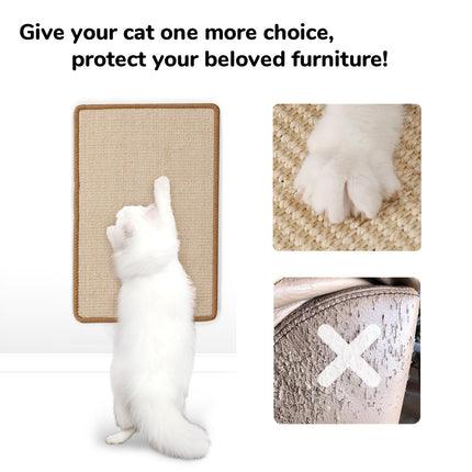 Cat Scratcher Mat, 23.6 X 15.7 Inch Natural Sisal Cat Scratch Mat