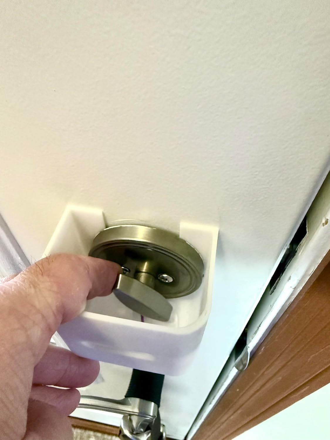 Child Proof Deadbolt Lock Cover – No-Drill Baby Safety Guard for Doors – Pet Proof Deadbolt Stopper – Easy Install Renter Friendly Lock Protector (2 Pack White Universal Square 2 3/4" or Less)